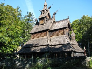 Fantoft stavkirke - replika stredovekého kostola